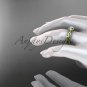 unique 14k yellow gold vine and leaf engagement ring with a Moissanite center stone ADLR522