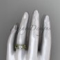 Celtic knot yellow gold leaf engagement ring CT7522