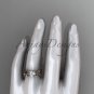 Celtic knot rose gold leaf engagement ring CT7522