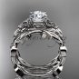 Celtic knot platinum leaf wedding ring set CT7522S