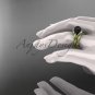 Unique black pearl yellow gold engagement set with diamonds ABP64S