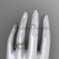 Pearl Engagement Rings 14kt yellow gold modern Flower engagement ring AP424