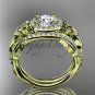 Celtic Wedding Ring Sets yellow Gold Charles & Colvard Forever One Moissanite Bridal Set CT7300S