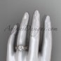 Vintage halo engagement rings 14kt rose gold diamond unique wedding set ADER95S