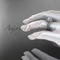 Vintage halo engagement rings platinum diamond unique wedding set ADER95S