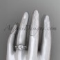 Vintage halo engagement rings platinum diamond unique wedding set ADER95S