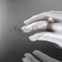 Pearl diamond wedding sets 14kt rose gold awesome halo engagement ring AP95S