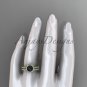 Awesome Black pearl wedding set 14kt yellow gold diamond halo engagement ring ABP95S