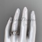 Moissanite Butterfly 14kt ring rose gold diamond unique wedding ring set ADLR514S