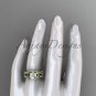 Double rings wedding set 14kt yellow gold diamond butterfly engagement ring ADLR514S