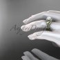 Cultured Pearl Wedding Set 14kt yellow Gold Diamond Leaf Engagement Ring AP317S