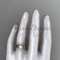 Pearl Celtic Engagement Ring Unique 14kt yellow gold Wedding Ring CTP7324