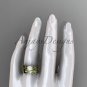 Pearl Celtic Wedding Set Unique 14kt yellow gold Engagement Ring CTP7324S