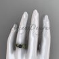 Black Pearl Celtic Engagement Ring Unique 14kt yellow gold Wedding Ring CTBP7324