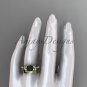 Diamonds and black pearl amazing wedding set 14kt yellow gold floral engagement ring ABP333S