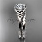 Celtic knot wedding rings sets platinum engagement ring CT7375S