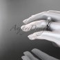 Pearl Celtic knot bridal sets 14k white gold engagement ring CTP7375S