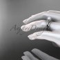 Pearl Celtic knot bridal sets platinum engagement ring CTP7375S