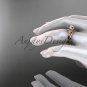 Bow wedding set 14k rose gold engagement ring ADLR376S