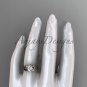 Bow wedding set 14k rose gold engagement ring ADLR376S