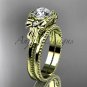 Moissanite wedding set 14k yellow gold bow engagement ring ADLR376S