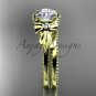 Moissanite wedding set 14k yellow gold bow engagement ring ADLR376S