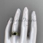 Black Diamond wedding set 14k yellow gold bow engagement ring ADLR376S