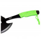 9" FULL TANG HUNTING AXE STAINLESS STEEL BLADE GREEN NYLON HANDLE WITH SHEATH Sku : 7608
