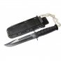 BLACK 6" MINI SURVIVAL KNIFE WITH CHAIN HOLDER & SHEATH Sku : 6036
