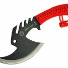 More Views   11.5" ZOMB-WAR TACTICAL AXE STAINLESS STEEL RED Sku : 8126