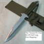 11.5" FULL TANG GREEN HANDLE HUNTING KNIFE WITH GREEN SHEATH Sku : 6404