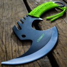 11.5" ZOMB-WAR TACTICAL AXE STAINLESS STEEL GREEN Sku : 8124