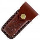 TheBoneEdge Brown 5" Tactical knife Leather Sheath for a Knife Belt Loop SKU:P8