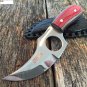 6" Defender Xtreme Skinner Knife with Multi-Color Handle and Leather Sheath SKU:9394