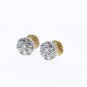 Jabel 1.0ctw Diamond Cluster Earrings, Retail $4070