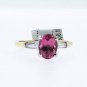 Pink Tourmaline and Diamond Ring