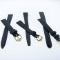 Hirsch Black 12mm Watch Band/Strap Lot, Retail $115