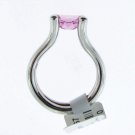 Pink Topaz Tension Mount Ring