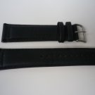 20mm Watch Band Black Genuine Leather Strap