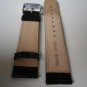 22mm Black Leather Men Watch Band Strap