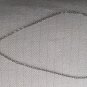 Gold foil Emerald beads & antique silver bead on silver cable chain