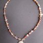 Yellow & Orange Jasper necklace with Sea Shell Pendant