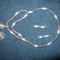 Labradorite beads & Pendant with Swarovski Crystals & Earrings