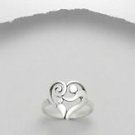 Sterling Silver 925 Stamped Mother and Child Ring Beautiful Size 7
