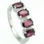 2.67 Carat Genuine Garnet Gemstone Ring Size 7 Platinum over 925 Sterling Silver