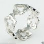 Sterling Silver 925 Stamped Delicate Open Flowers Ring Size 9 Brand New