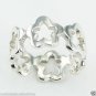 Sterling Silver 925 Stamped Delicate Open Flowers Ring Size 6 Brand New