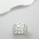 Sterling Silver 925 Stamped Chain Design Band Ring Very Nice Size 6 Brand New