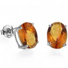 Azotic Genuine Topaz Gemstone Earrings Platinum over .925 Sterling Silver - New