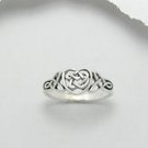 Sterling Silver 925 Stamped Celtic Knot Heart Ring Beautiful Size 6